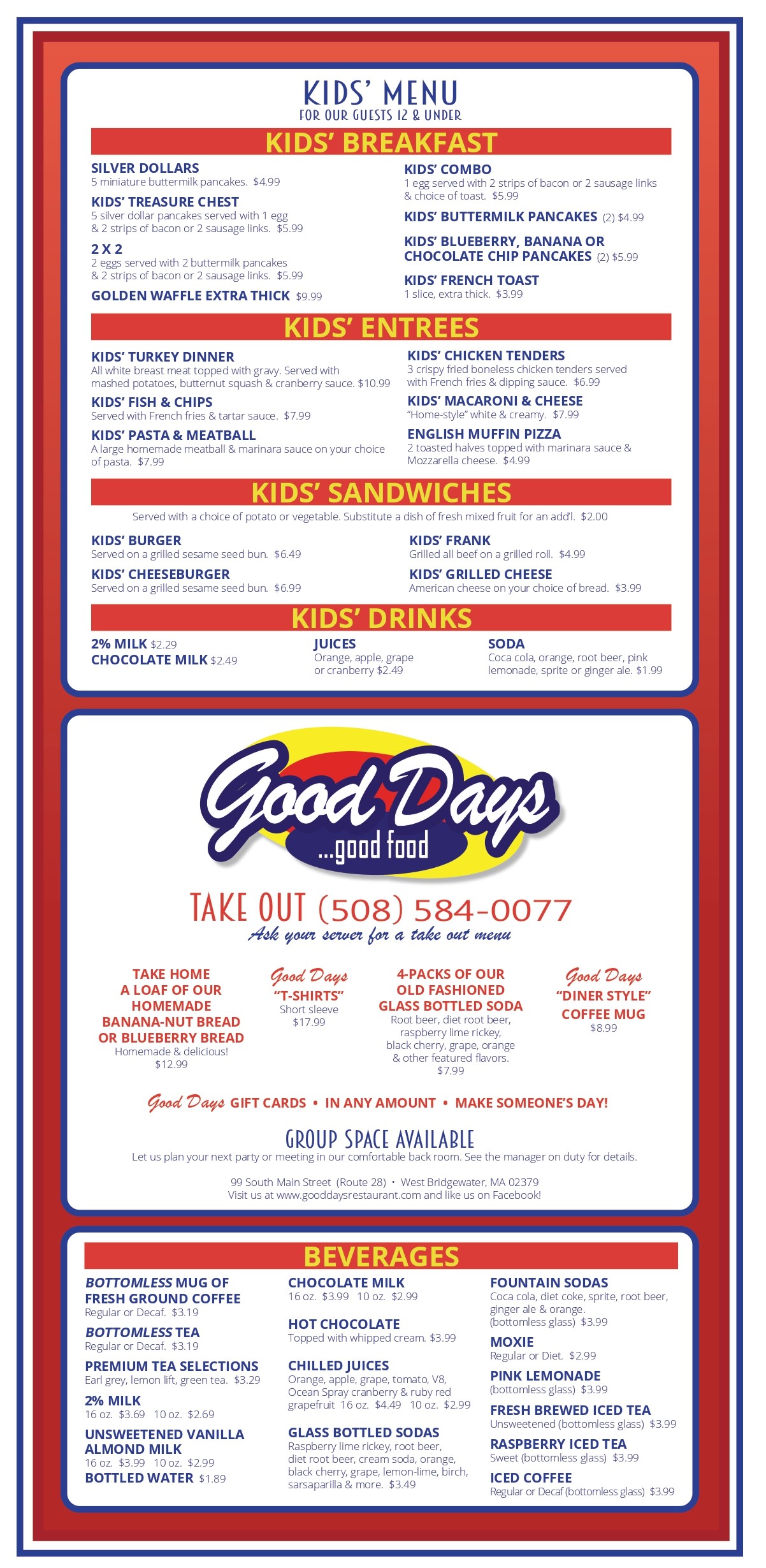 Good Days Menu Page 6